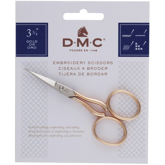 DMC Embroidery Scissors, 3.75", Gold Plated