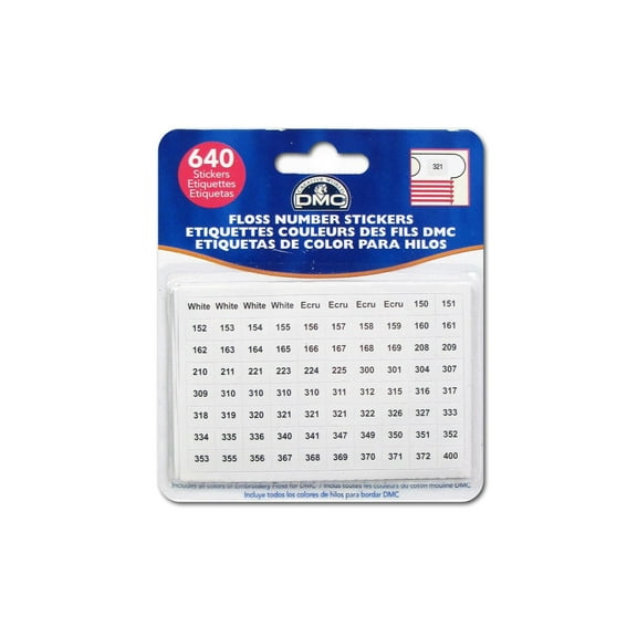 DMC Floss Number Stickers-640 Labels