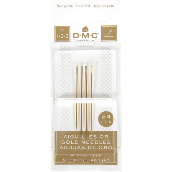DMC Gold Embroidery Hand Needles-Size 1/5 4/Pkg