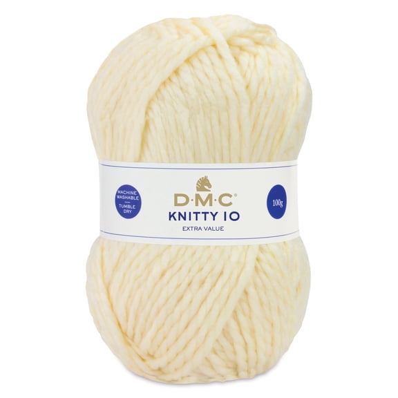 DMC Knitty 10 Yarn - 812 White, 89 yards