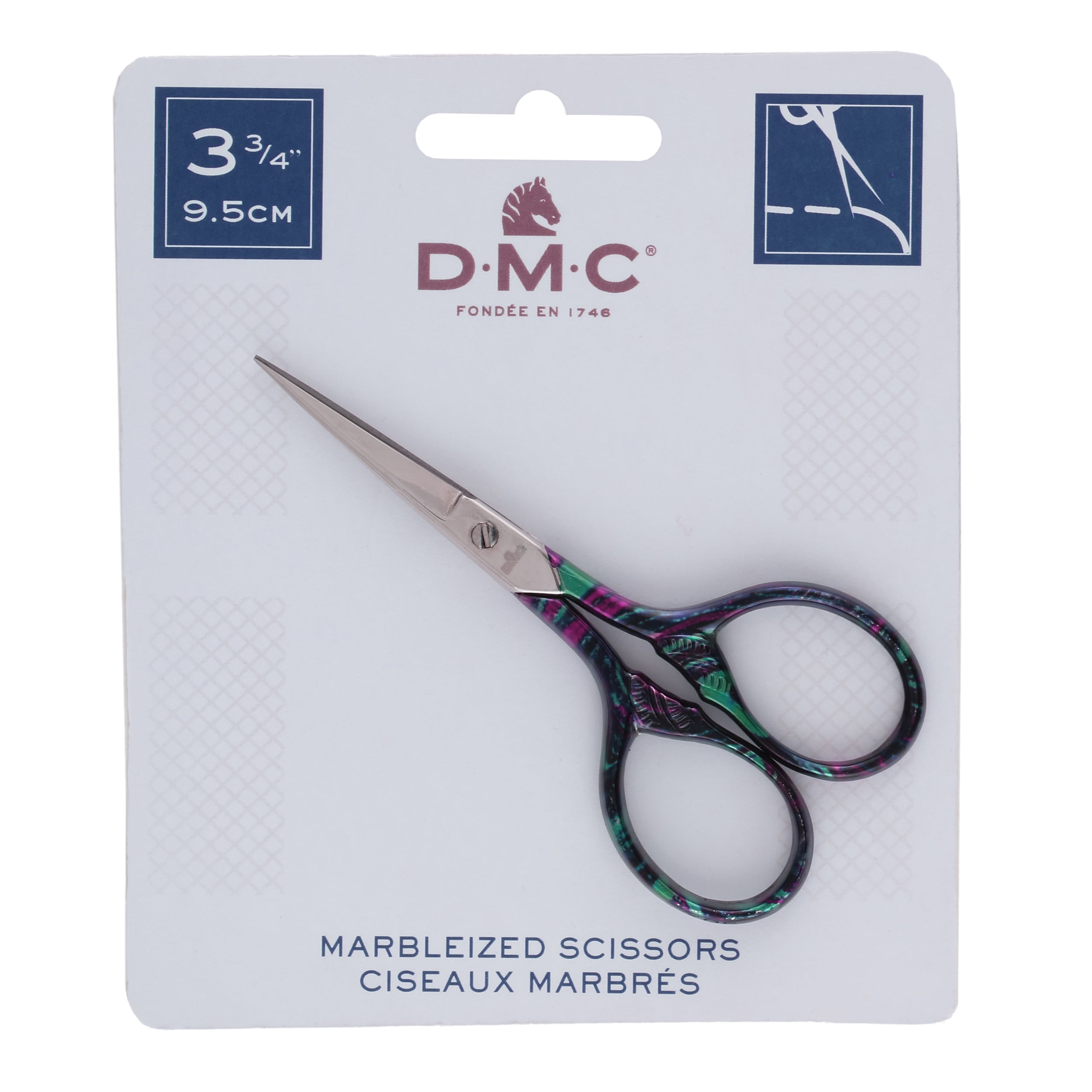 DOLLFUS-MIEG & COMPAGNIE DMC Marbleized Embroidery Scissors 3.75"