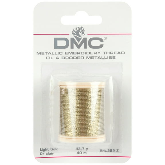 DMC Metallic Embroidery Thread 43.7yd-Light Gold