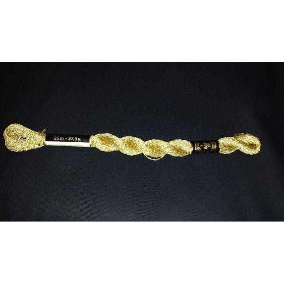 DMC Metallic Pearl Cotton Skein Size 5 27.3yd-Gold
