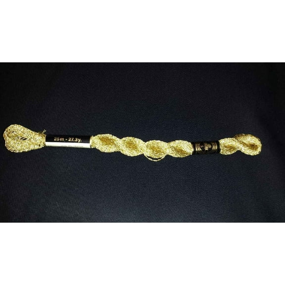 DMC Metallic Pearl Cotton Skein Size 5 27.3yd-Gold