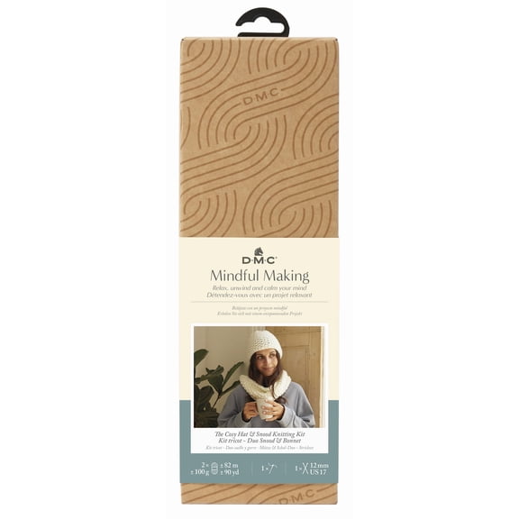 DMC Mindful Making Cozy Hat & Snood Knitting Kit
