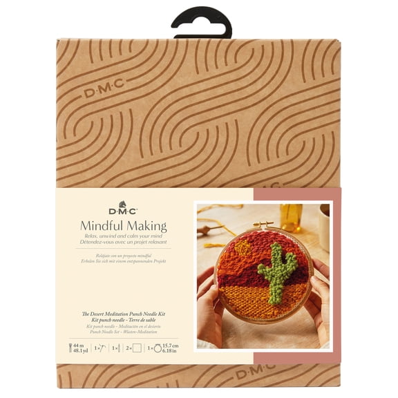 DMC Mindful Making Punch Needle Kit-Desert Meditation
