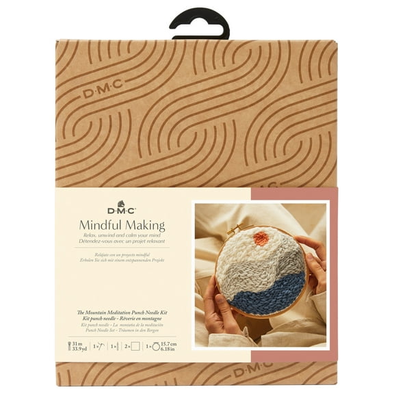 DMC Mindful Making Punch Needle Kit-Mountain Meditation