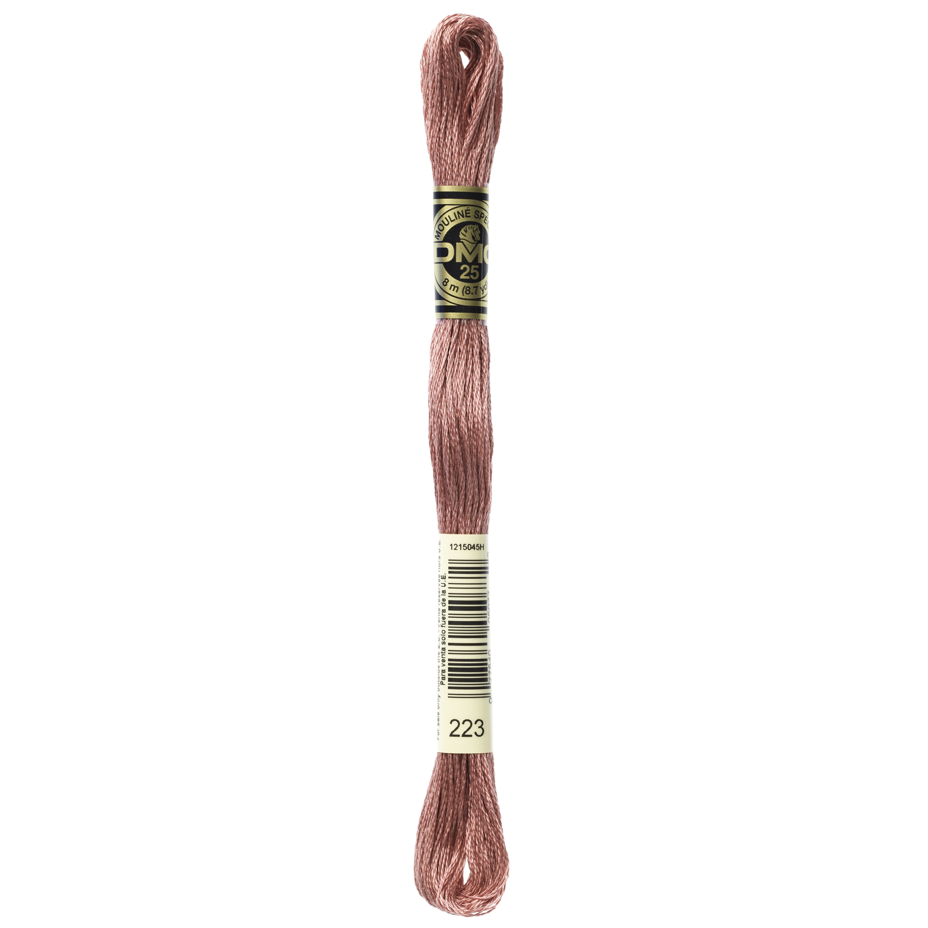 DMC Mouline 117-223 Mouline Six-Strand Embroidery Thread, Shell Pink, 8.7-Yards
