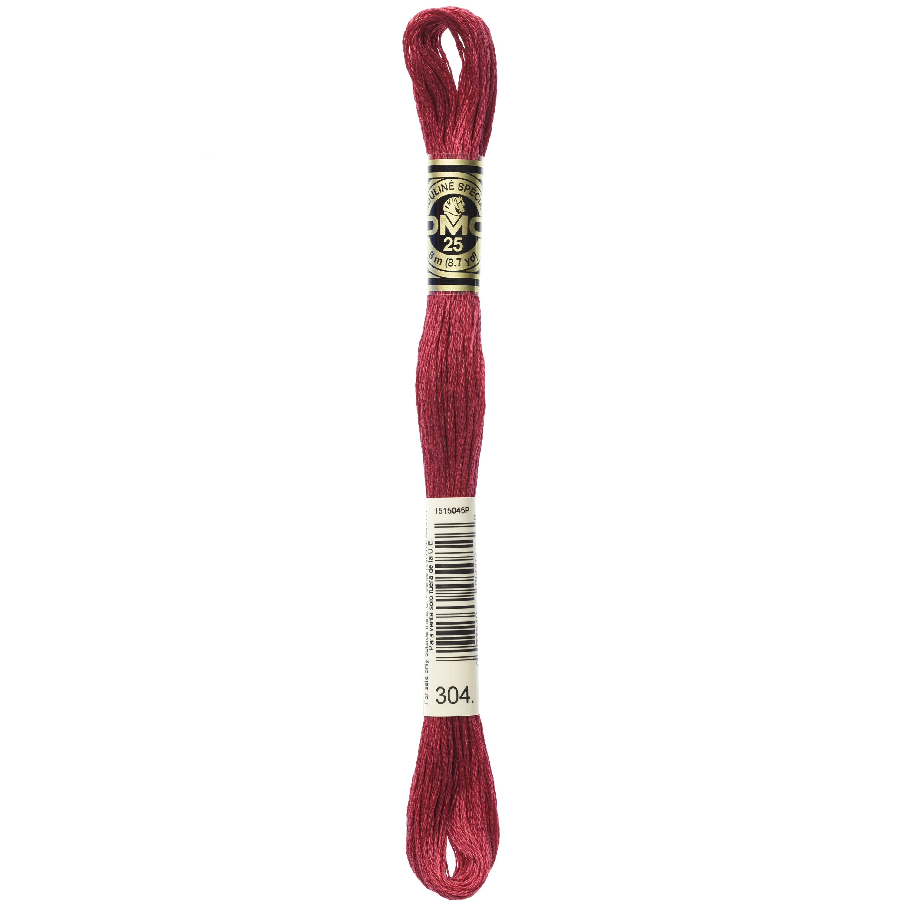 DMC Mouline 117-304 Six-Strand Embroidery Thread, Medium Red, 8.7-Yards