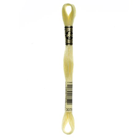 DMC Mouline 117-3078 Six-Strand Embroidery Thread , Light Golden Yellow, 8.7-Yards