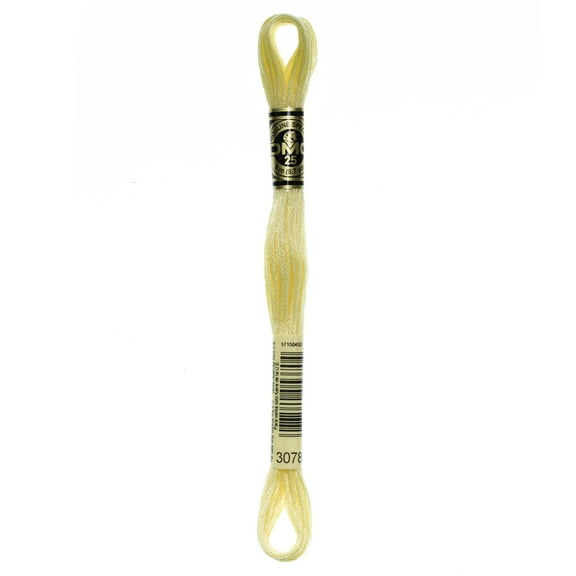 DMC Mouline 117-3078 Six-Strand Embroidery Thread , Light Golden Yellow, 8.7-Yards
