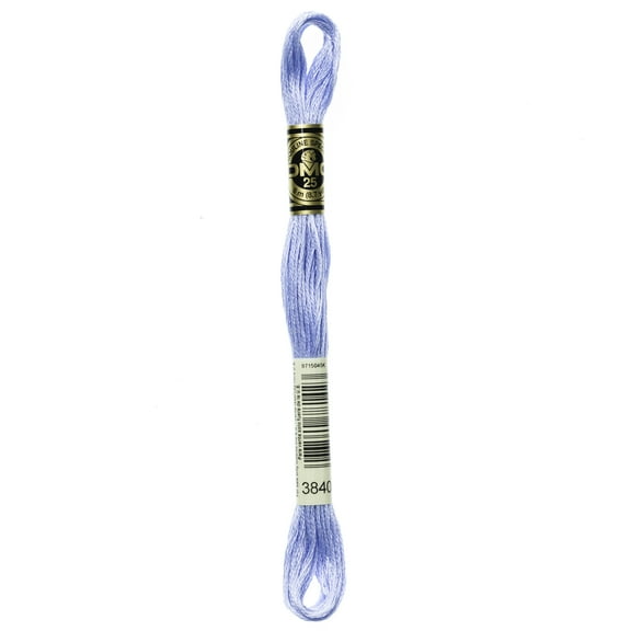 DMC Mouline 117-3840 Six-Strand Embroidery Thread , Light Lavender Blue, 8.7-Yards