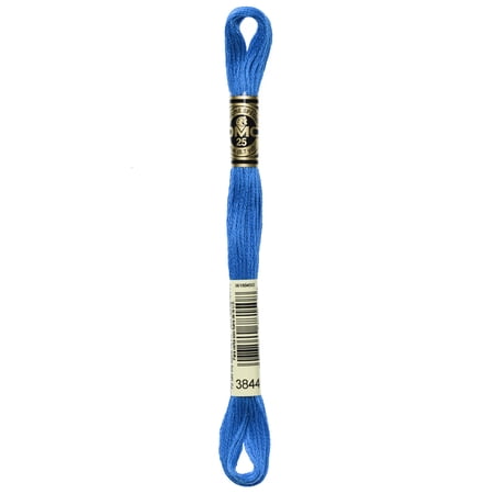 DMC Mouline 117-3844 Six-Strand Embroidery Thread, Dark Bright Turquoise, 8.7-Yards