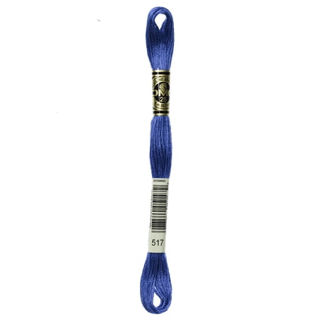 DMC Mouline 117-517 Six-Strand Embroidery Thread, Medium Wedgewood, 8.7-Yards