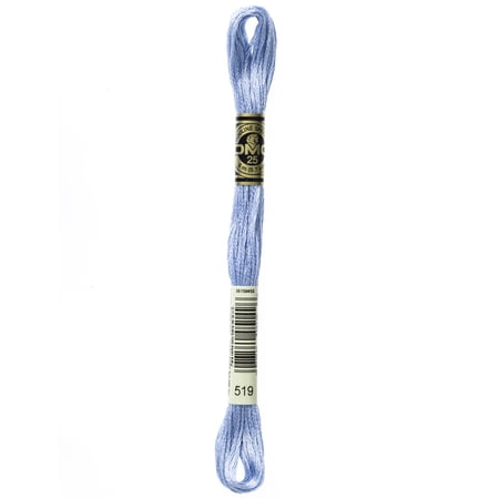DMC Mouline 117-519 Six-Strand Embroidery Thread, Sky Blue, 8.7-Yards