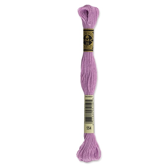 DMC Mouline 117-554 Six-Strand Embroidery Thread, Light Violet, 8.7-Yards