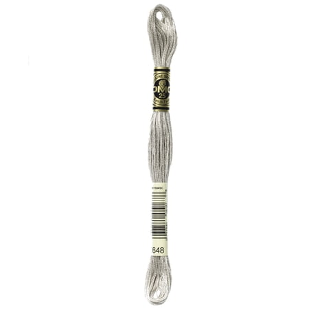 DMC Mouline 117-648 Six-Strand Embroidery Thread, Light Beaver Gray, 8.7-Yards