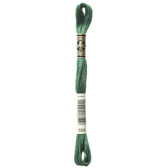 DMC Mouline 117-699 Six-Strand Embroidery Thread, Green, 8.7-Yards