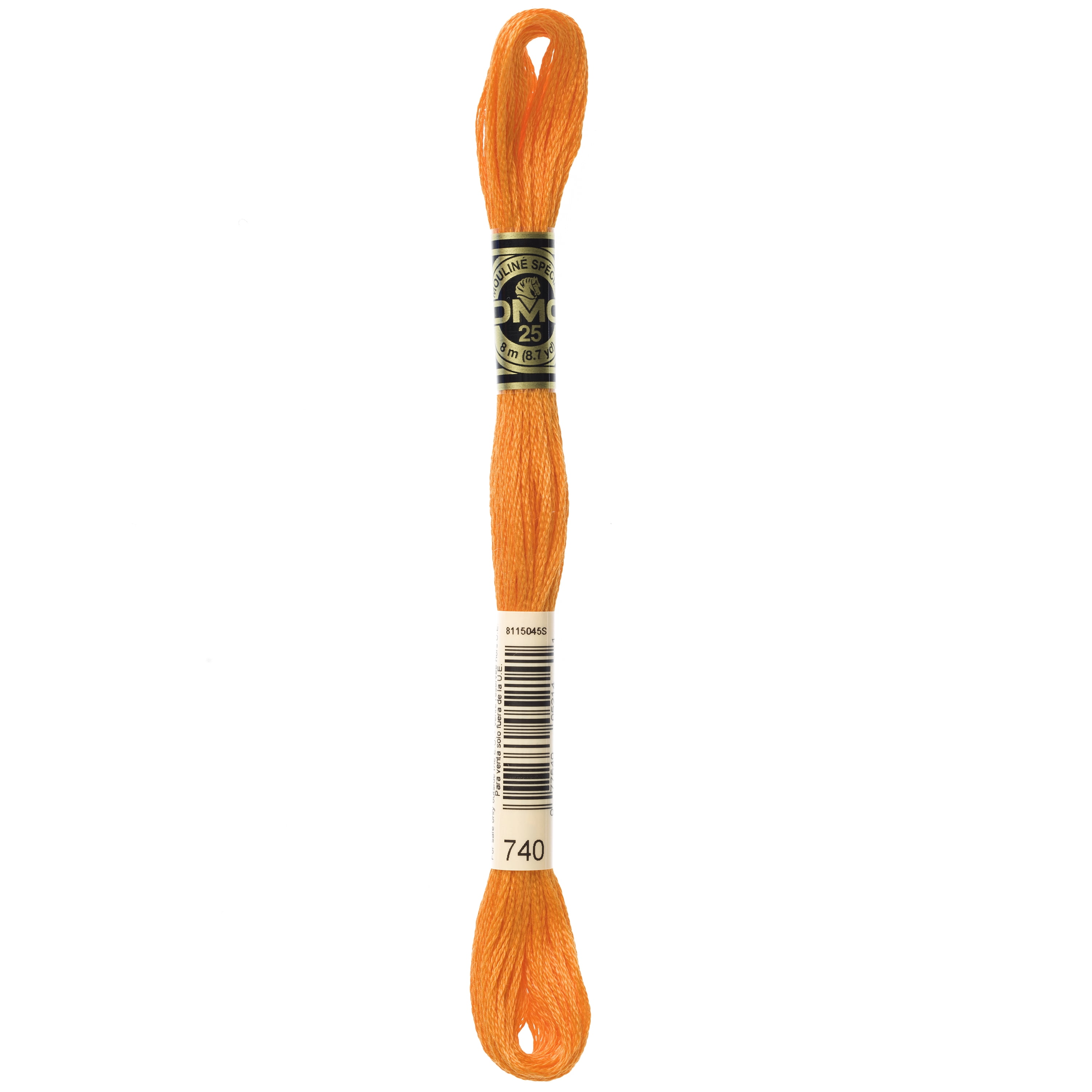 DMC Mouline 117-740 Six-Strand Embroidery Thread, Tangerine, 8.7-Yards