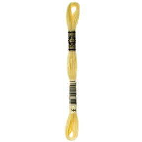 DMC Mouline 117-744 Six-Strand Embroidery Thread, Pale Yellow, 8.7-Yards