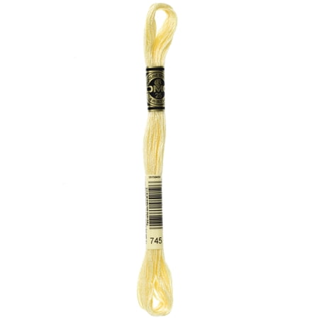 DMC Mouline 117-745 Six-Strand Embroidery Thread, Light Pale Yellow, 8.7-Yards