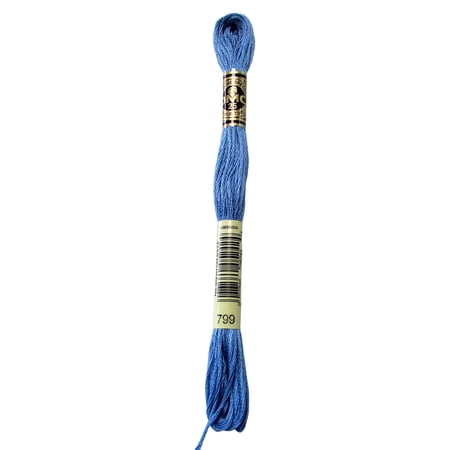 DMC Mouline 117-799 Medium Delft Blue Embroidery Thread, 8.7 yd