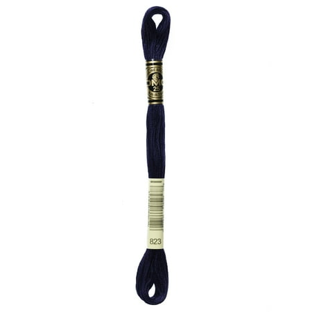 DMC Mouline 117-823 Six-Strand Embroidery Thread, Dark Navy Blue, 8.7-Yards