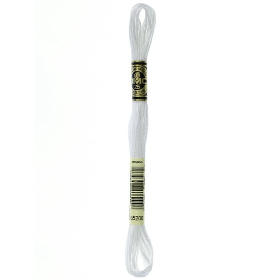 DMC Mouline 117-B5200 Six-Strand Embroidery Thread, Snow White, 8.7-Yards