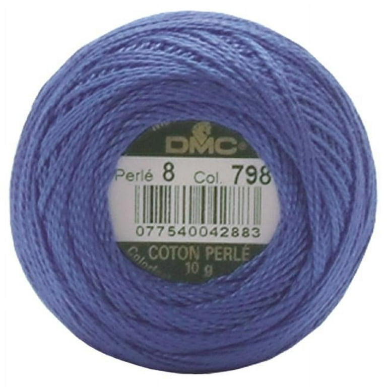 DMC Pearl Cotton Ball Size 8 87yd Medium Navy Blue