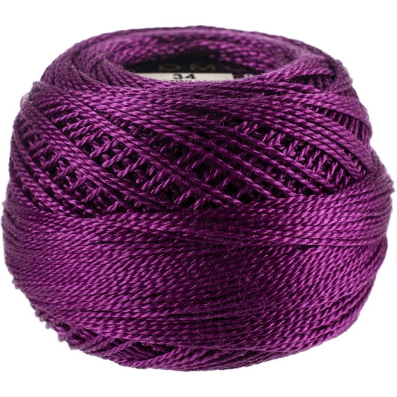 DMC Pearl Cotton Ball Size 8 87yd-Dark Fuchsia