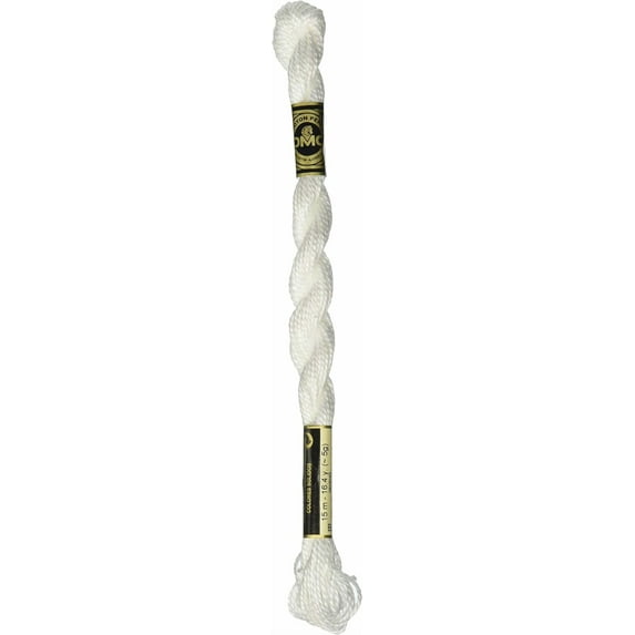 DMC Pearl Cotton Skein Size 3 16.4yd-White