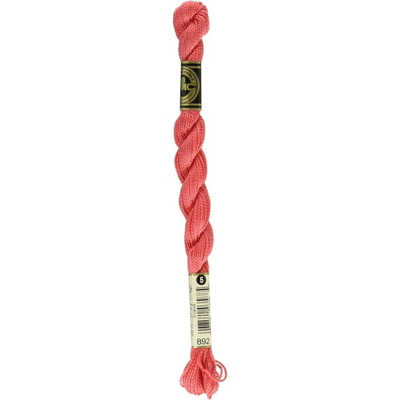DMC Pearl Cotton Skein Size 5 27.3yd-Medium Carnation