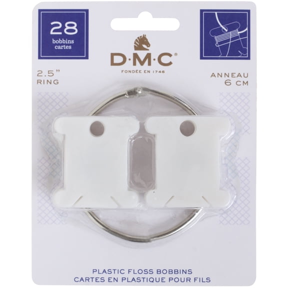 Multipack of 12 - DMC Plastic Floss Bobbins-28/Pkg