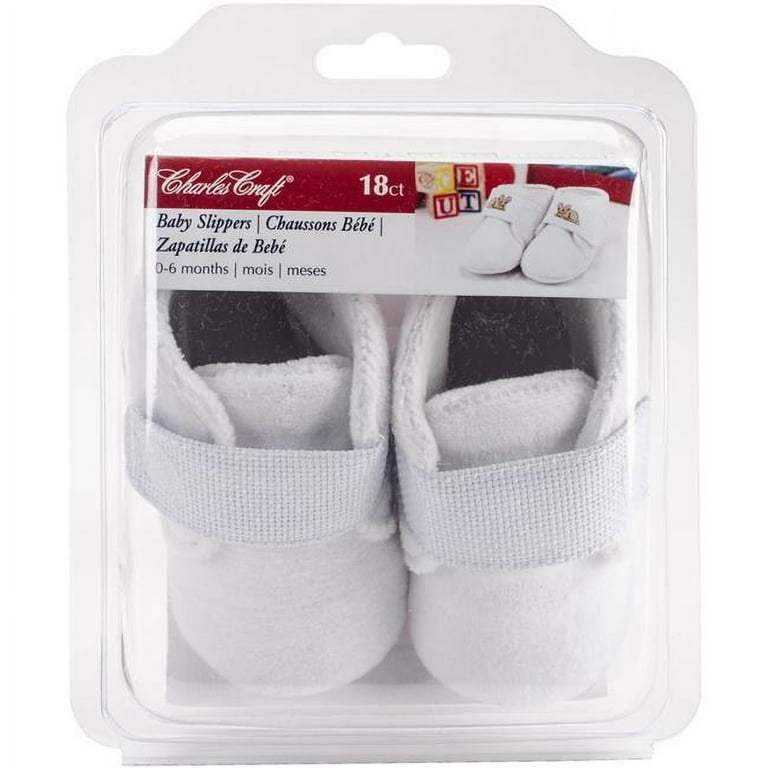 DMC SL18PR Charles Craft Baby Slippers Counted Cross Stitch Kit&