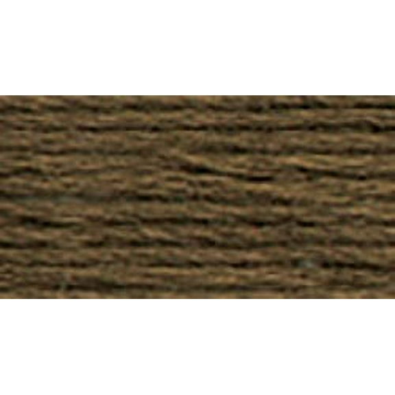 DMC Six-Strand Dark Mocha Brown Embroidery Cotton Yarn, 8.7 Yd., 12 Count