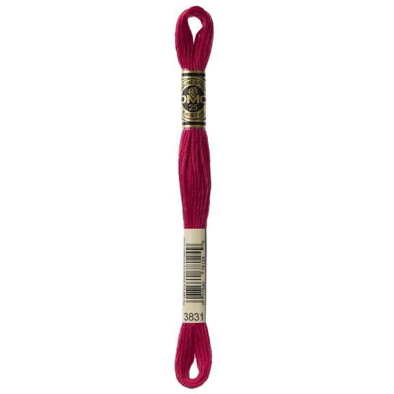 DMC Six-Strand Dark Raspberry Embroidery Cotton Yarn, 8.7 Yd., 12 Count