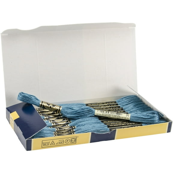 DMC Six-Strand Dark Turquoise Embroidery Cotton Yarn, 8.7 Yd., 12 Count