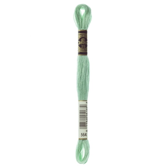DMC Six-Strand Very Light Jade Embroidery Cotton Yarn, 8.7 Yd., 12 Count