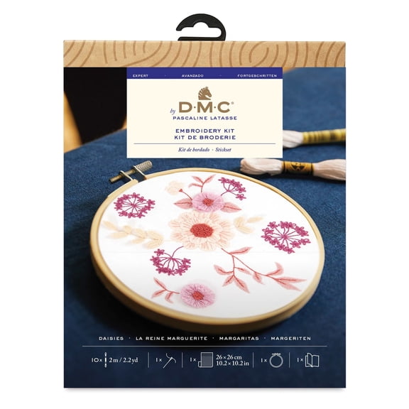 DMC The Designer Collection Embroidery Kits - Daisies by Pascaline Latasse, Advanced