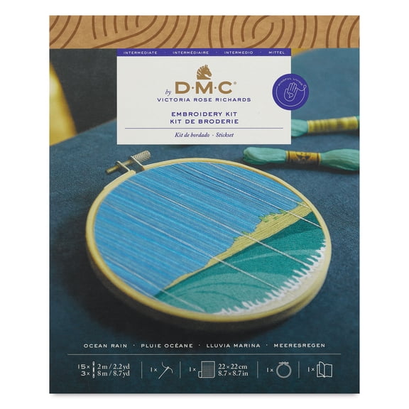 DMC The Designer Collection Embroidery Kits - Ocean Rain by Victoria Rose Richards, Intermediate
