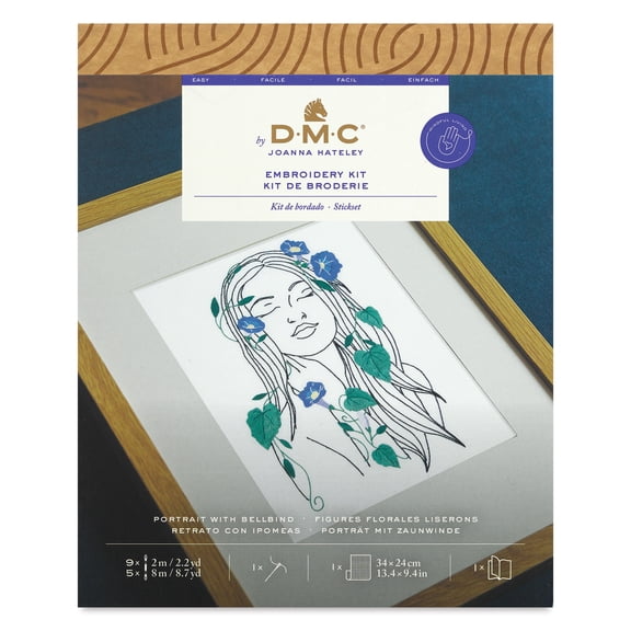DMC The Designer Collection Embroidery Kits - Portrait with Bellbind by Joanna Hateley, Beginner
