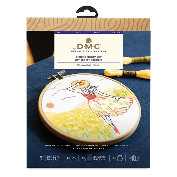 DMC The Designer Collection Embroidery Kits - Romantic Tulips by Nathalie Weinzaepflen, Beginner