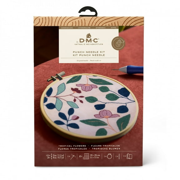 DMC Tropical Flowers Punch Needle Kit PN011K