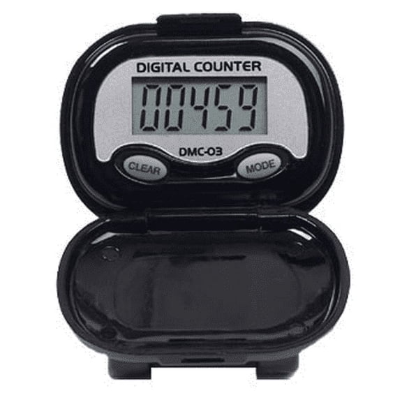 Shinwoo DMC03 Multi Function Step Distance Calorie LCD Display Black Pedometer Clip with Belt Clip