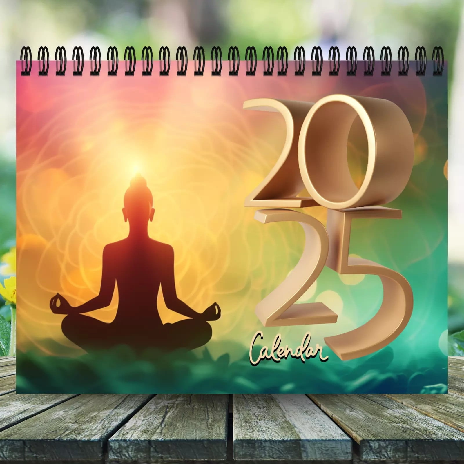DMDUOU 2025 Mindful Calm Wall Calendar, Monthly Mindfulness Calendar for Office and Home