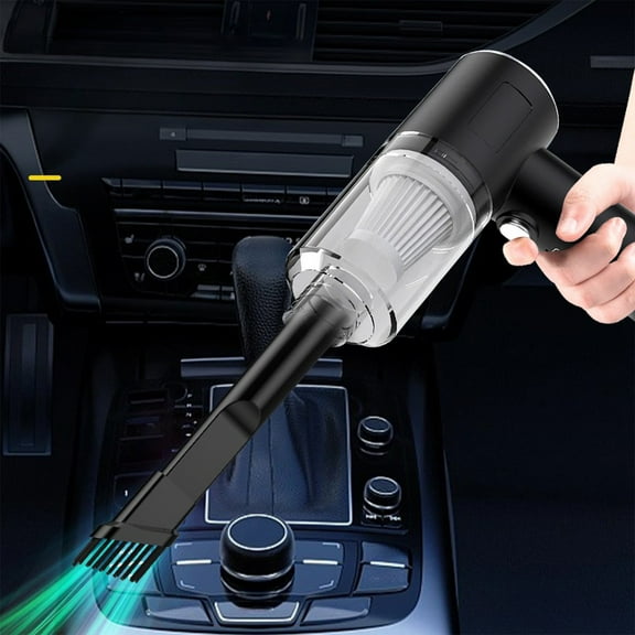 DMDUOU Car Vacuum Cleaner, Cordless Rechargeable Mini Handheld Bug Vacuum with Powerful Suction Lightweight Quick， Wireless, Handheld 2 In 1, For Car And Home, With Multiple Brush Heads Black