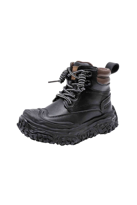 Classic 6-inch work boots, wheat-colored cowhide lace-up design padded collar hard-wearing oxford sole Black 33