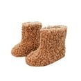 thumbnail image 1 of DMDUOU Faux Fur Snow Boots for Toddler Girls Fluffy Furry Mid Calf Boots Winter Warm Outdoor Flat Boots Brown 28, 1 of 6