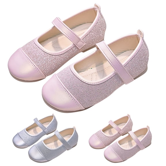 DMDUOU Flora Girls Toddler Little Ballet Shoes - Flower Girls Mary Jane Flats Dress Shoes Party Wedding Pink 26
