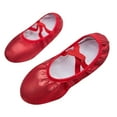 thumbnail image 1 of DMDUOU Girls Ballet Shoes for Girls Split-Sole Toddler Glitter Flats for Kids Dance Red 31, 1 of 7